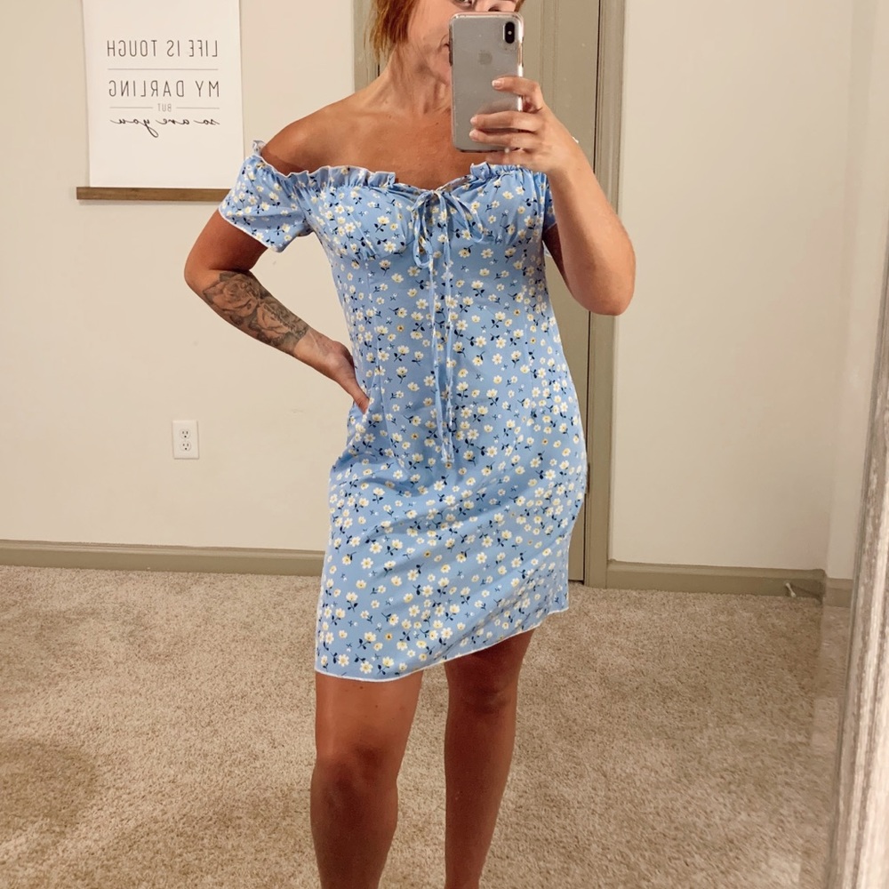 Light Blue Floral Dress